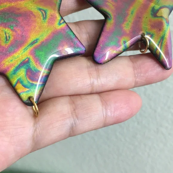 🖤Big Star clip earrings - Picture 7 of 17